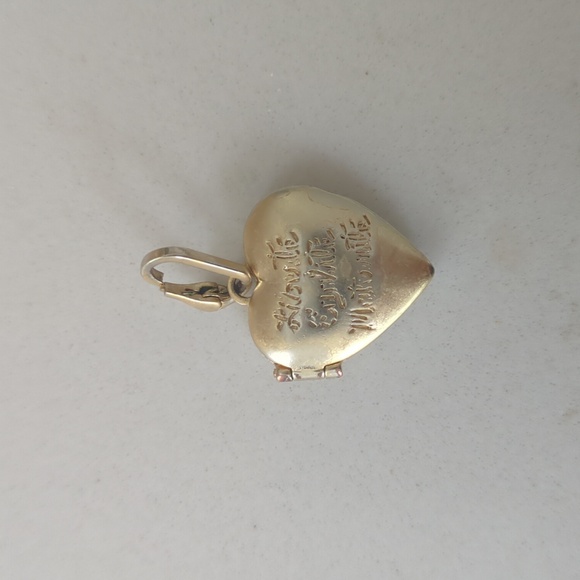 Clare V. X EVERY MOTHER COUNTS Heart Locket Charm Vintage Gold - Picture 5 of 8